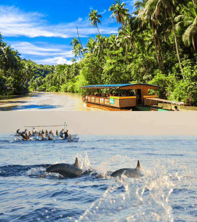 Welcome to Bohol Tour Quotes: Scenic view of the Loboc River Cruise and Dolphins Watching!